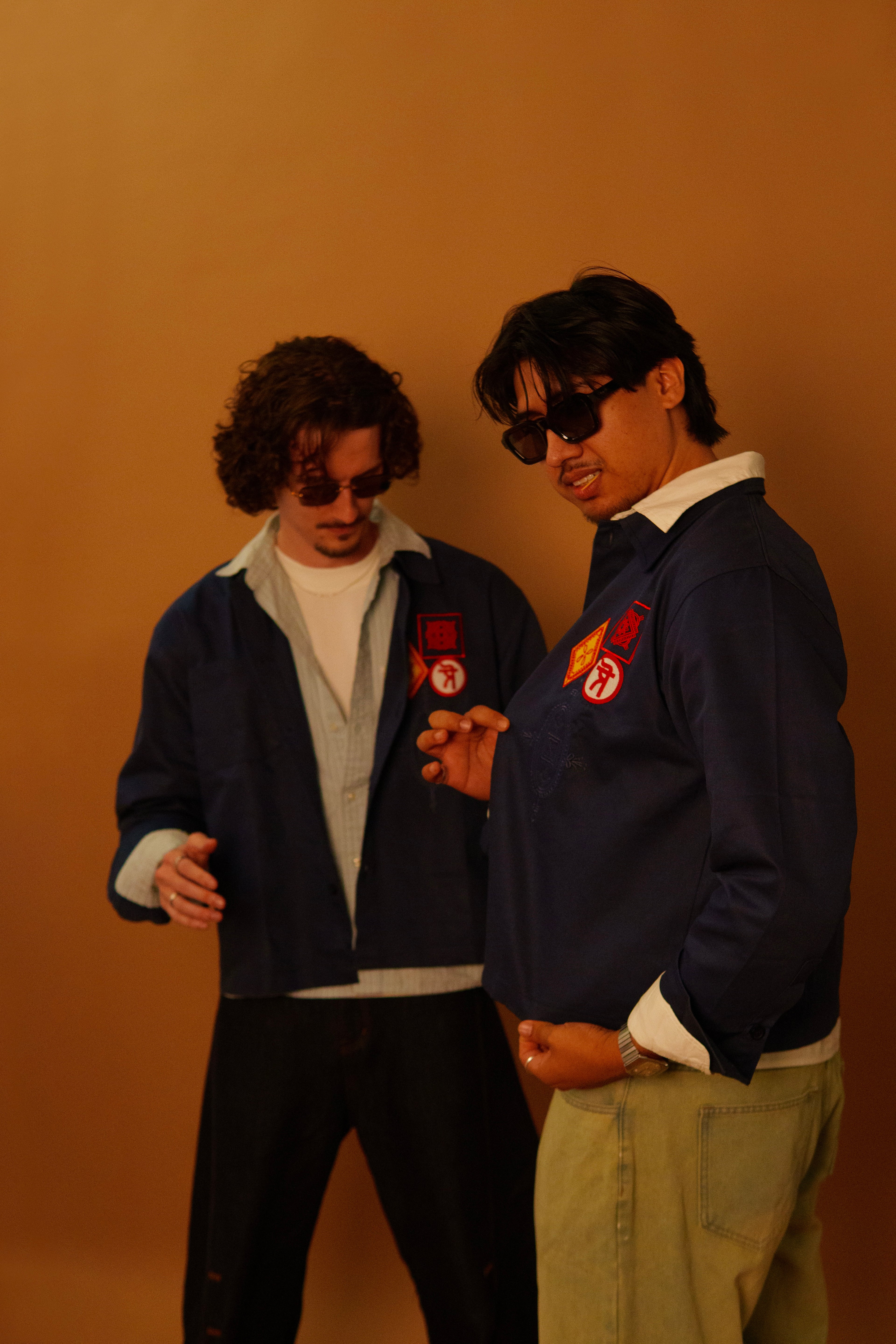 Embroidered Patch Shirt Jacket